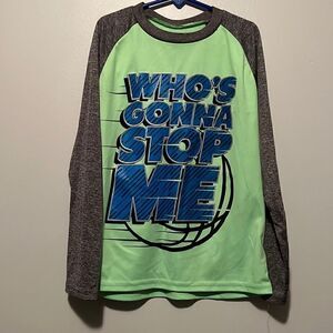 Crunch Time Boy’s Green Basketball Tech Shirt